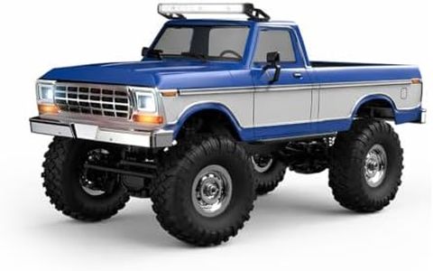 Ensdiyptix 1/16 Scale RC Rock Crawler, 2.4G Full-Proportional Pickup-Style RC Crawler, 4x4 Remote Control Truck with high-Precision Bearings, LED Lights, Gift for Adults (HB-R1610/Blue)