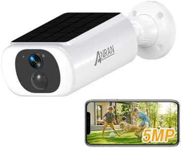 ANRAN Telecamera WiFi Esterno Batteria Senza Fili Con Solare Pannello, 5MP Videocamera Sorveglianza con Visione Notturna a Colori, Rilevamento PIR, Audio Bidirezionale, Nessun Costo Nascosto, C3 Max