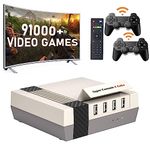 Kinhank Super Console X Cube, Retro Video Games Console with Built in 91000+ Games, Retro Gaming Console con EmuELEC 3.9 & Android 7.1, 4K HD Output, 60+ Emulatori for PSP/PS1/N64, con 2 Controller