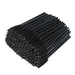 G2PLUS 300 PCS Black Eyelash Brushes Spoolies - Eyebrow Spoolie Brushes -Disposable Mascara Wands - Eyelash Extension Brushes for Extensions