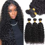 12A Brazilian Virgin Curly Weave Human Hair 3 Bundles 10" 12" 14" 300g Brazilian Remy Virgin Kinky Curly Hair Bundles 100% Unprocessed Virgin Remy Jerry Curly Hair Bundles Natural Color