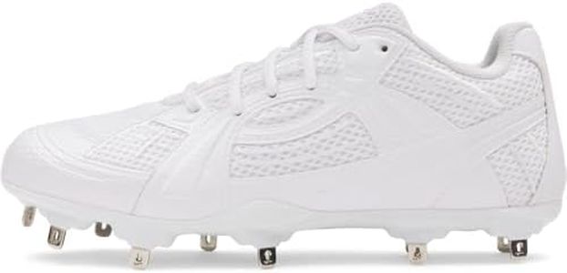 Under Armour Women's Glyde Sola Pro MT Softball Cleats, (100) White/White/Stone, 8, US