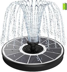 SZMP 3.5W Solar Fuente de Bomba para Agua Estanque Jardin con Baterías 2000mAh,2024 Fuente Solar Flotante con 8 boquillas y 4 fijadores,para Estanque de Jardín Fuente,Baño para Pájaros,Exterior