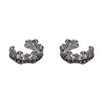 Via Mazzini Brass Non Piercing Ear Cuff Earrings for Women & Girls, Silver