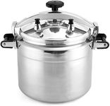 BreeRainz 26 Quart Clamp On Pressure Cooker, Aluminum Pressure Cooker w/Ultra Safe Clamp Bar Locking System, Double Valves for Stable Cooking Pressure, for Family or Commercial Use