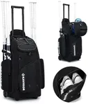 KAVIGOR Rolling Baseball Bag with W