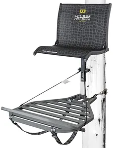 Hawk Helium Kickback LVL Hang-On Comfortable Aluminum Big Game Hunting Tree Stand with Adjustable 26" x 31.5" Platform & 21" x 15"x 15" Seat