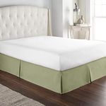 HC Collection Bed Skirt King Size, Soft Microfiber Box Spring Cover, 14" Inch Drop King Bed Skirt, Wrinkle & Fade Resistent - Sage