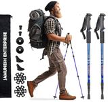 JAMUNESH ENTERPRISE Trekking Poles - Anti Shock Collapsible Hiking Poles, Hiking Sticks, Lightweight Aluminum Foldable Trekking Walking Sticks for Seniors Women Men (Trekking Poles 2 Pack)