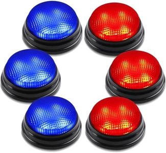BEAN LIEVE 6 Pack Game Jeu Buzzer avec 2 lumières et Sons différents, des Boutons de Buzzer de Quiz Show, Parfait pour Les Nuits de Trivia familiale et l'activité d'enseignement en Classe