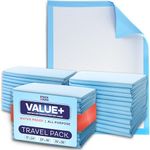 Chucks Pads Variety Pack - 3 Sizes - (17X24", 23X36", 30X36") - 15 Disposable Underpads - Incontinence Bed Pads/Puppy Training Pads. for Baby, Kids, Adults, Elderly & Pets - Value+ Medium Absorbancy