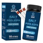 Saltwater Pool Test Strips, Swimming Pool and Spa Salt Test Strips Kit for Sodium Chloride Content 0-8000 ppm