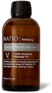 Natio Australia Wellbeing Sports & Muscle Recovery Massage Oil 200ml - Deeply Moisturising Massage Oil - Vitamin E, Rosemary, Peppermint, Cinnamon & Wintergreen - Vegan Friendly & Made in Australia