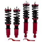 maXpeedingrods Coilovers Struts With Adjustable Damper for Honda CR-V 1996-2001, Suspension Shocks Absorber Kit, OE Replacement Lowering Kit - Red