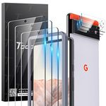 TOCOL 6 Pack Compatible with Google Pixel 6 6.4 inch, 3 Pack Tempered Glass Screen Protector and 3 Pack Camera Lens Protector, [9H Hardness] [HD Clear] [Bubble Free] Touch Sensitive Easy Install