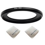 67mm lens to 49mm Camera Lens Adapter 67mm to 49mm Step Down Ring Adapter Ring for all brands of UV ND CPL, with premium lens wiping cloth 2 pack(67mm-49mm)