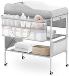 Portable Baby Diaper Changing Table, Foldable Diaper Changing Table, Waterproof Diaper Changing Table Height Adjustable Changing Diaper Station for Infant and Nursery, Mobile Changing Table