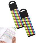 Worison 320pcs Long Page Markers Sticky Index Tabs Transparent Flags Tabs 4 Colors Neon Highlighter Strips