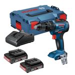 Bosch Professional 18V System Cordless Combi Drill GSB 18V-55 (2x2.0 Ah Battery, Charger 18V-40, in L-BOXX 136)