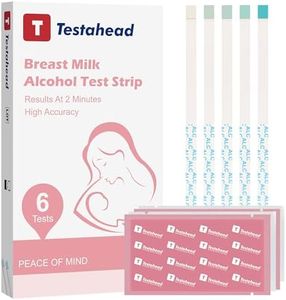 T TESTAHEAD Breast Milk Test Strips – Alcohol Test Strips for Breastfeeding Moms – Rapid & Accurate Alcohol Detection in Breast Milk – Easy-to-Use, 6 Count – Safe for Nursing Mothers