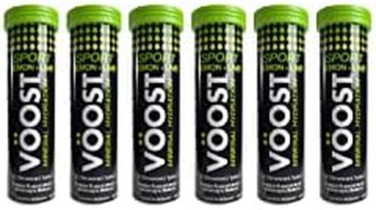 VOOST Isotonic Sport Fast Hydration Lemon + Lime Effervescent Tablets 60 Pack (6x10)