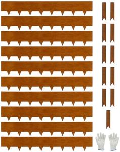 Pmango 10-Pack Corten Steel Landscape Lawn Edging 8.5 inch Height