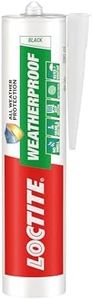 Loctite Weatherproof sealant(Black), neutral, indoor & outdoor, ACP, glass, glazing, tiles, ultra fast drying, heat resistant, no stringing, waterproof silicone adhesive, tile grout, 280 ml