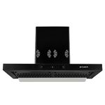 Faber 90cm 1250 m3/hr 6 Way Silent Suction, Autoclean Chimney, Filterless, 8Yr on Motor, 2Yr Comprehensive Warranty, Made in India (Hood Bonito 3D IND HC SC FL BK 90, Touch & Gesture Control, Black