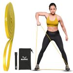 Slovic Yellow Resistance Bands for Workout for Men and Women (1 Year Warranty) Resistance Band Set & Exercise Band for Home Gym Fitness Pull Up Band & Toning Band 100% Natural and Unbreakable Rubber