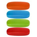 Yorgewd 4 PACK Hard Glasses Case, Portable Eyeglass Case Protective Holder Glasses for Glasses and Sunglasses