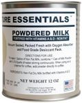 Future Essentials Canned Instant Nonfat Dry Milk Powder – 20-Year Shelf Life Non Fat Dry Powdered Milk with Vitamins A & D – Ideal for Emergency & Long-Term Storage, 12oz, #2.5 Can