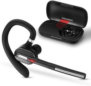 YIDUOKING Wireless Headset,Bluetooth Headset with 500mAh Charging Case, Single Ear Bluetooth Cell Phone Headsets with Noise Canceling Mic for Office Business Driving