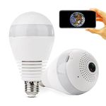 TECHNOVIEW WiFi HD 2MP Indoor Security Dome Bulb Shape Camera with Motion Detectio, Light Vision, Two Way Audio, Live View, Support Upto 64GB SD Card,(Work with Electricity Only)