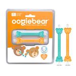 oogiebear - Patented Nose and Ear Gadget. Safe, Easy Nasal Booger and Ear Cleaner for Newborns and Infants. Dual Earwax and Snot Remover. Aspirator Alternative - Two Pack with Case - Orange Seafoam