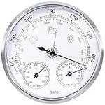 Outdoor Indoor Weather Stations Three-in-one with Thermometers, Hygrometers and Barometers Household Measurement Tools，Simplicity, Reliability and Easy Reading (White)