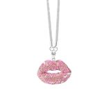 Bling Pink Lip Diamond Car Accessories for Women, Crystal Car Rear View Mirror Charms Car Decor Valentine's Day Gifts Lucky Hanging Interior Ornament Pendant (Pink)