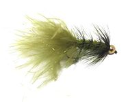 Feeder Creek Woolly Bugger Fly Fishing Flies for Trout, Bass and Salmon- 12pc Handmade Wet Flies for Fly Fishing in Various Patterns/Colors | Streamer Flies (8, Olive)