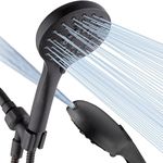 BRIGHT SHOWERS High Pressure Shower Head with Handheld, 9 Spray Settings Showerhead Built in Power Wash to Clean Tub and Pets, Extra Long 69" Hose, Adjustable Bracket, Oil-Rubbed Bronze