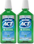 Act Restoring Anticavity Fluoride Mouthwash, Mint Burst, 33.8 Fl Oz (Pack of 2)