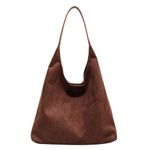 AJUBENCE Suede Bag Hobo Bag Tote Bag for Women Shoulder Bag Purse Slouchy Handbag for Work