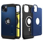 Spigen Magnetic Case for iPhone 14 Case: Tough Armor MagFit [Magsafe Compatible]: [Shockproof] for Apple iPhone 14 Case - Navy Blue