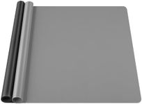 Silicone Mat Large, IKOCO 23.6"x15.7" Silicone Craft Mat for Playdough and Nonstick Resin Molds Sheets for Crafts, Paint, Clay, Black and Grey
