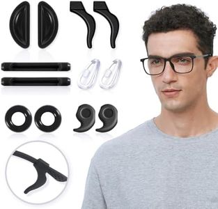 Dotio Eyeglasses Nose Pads, Anti-Slip Silicone Nose Pads and Eyeglass Ear Grip, Suitable for Glasses and Sunglasses - 24 Pairs