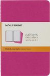 Moleskine Cahier Journal, Soft Cover, Pocket (3.5" x 5.5") Ruled/Lined, Kinetic Pink, 64 Pages (Set of 3)