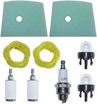 Mtanlo Air Fuel Filter Line Primer Bulb Kit For Husqvarna 123C 123L 325RX 326RX HA110, Air Filter, Fuel Filter, Fuel Line, Spark Plug