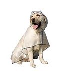 Dog Raincoat Waterproof Adjustable Dog Rain Jacket with Hood, Dog Hoodie Windproof Snowproof Dog Costume, Dog Raincoat for Large Dogs, Small Dogs, Size M