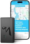 4G LTE GPS Tracker for Vehicles & Cars 90-Day Battery Life, Real-Time Tracking & Geo-Fencing Alerts, USA/Canada Coverage Multi Alerts with Car Tracker Design (Subscription Required)