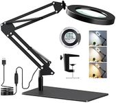 Magnifying Desk Lamp with Base & Cl