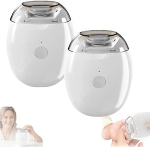 Universal Automatic Fingernail Grinder, Portable 3 in 1 Electric Nail Clippers with LED Light & 3 Speeds, 360° Silent Auto Fingernail Cutter and Polishing Trimmer for Whole Family (White 2pcs)
