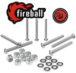 Fireball Dragon Stainless Steel Skateboard Hardware Set (Button Allen, 2.0")